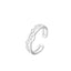Hypoallergenic 999 Fine Silver Chain Ring with Playful Pig Nose, Adjustable Minimalist Index Finger Jewelry for Women