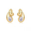 Hypoallergenic Teardrop Moissanite Stud Earrings, 925 Sterling Silver Gold Plated Anti-Tarnish for Women