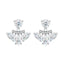 1ct Moissanite Two-Way Stacking Stud Earrings, 925 Sterling Silver Anti-Tarnish Hypoallergenic Light Luxury for Women