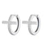 Hypoallergenic Moissanite Cross Hoop Earrings, 925 Silver Anti-Tarnish Niche Light Luxury for Women