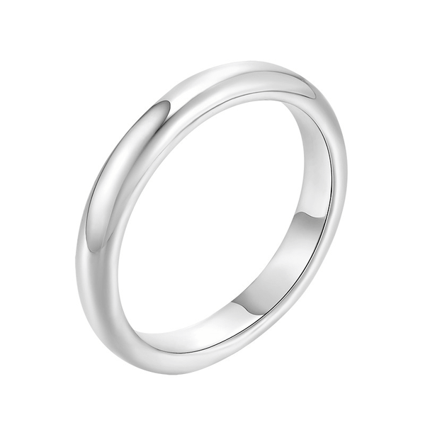 Minimalist Couple Rings — Simple Plain Band Promise Rings for Him & Her, Stainless Steel Matching His and Hers Set, Niche Design Jewelry Gift for Boyfriend & Girlfriend