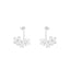 999 Fine Silver Flower Screw-Back Helix Earring, Minimalist Niche Cartilage Stud Jewelry for Women