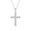 S925 Sterling Silver Moissanite Cross Pendant Necklace — Light Luxury Faith Collarbone Chain, Hypoallergenic Dainty Jewelry Gift for Women