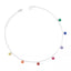 Colorful Zircon Friendship Anklet for Women, 925 Sterling Silver, Spring Summer Original Design