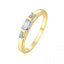 Gold Square Moissanite Ring for Women, 925 Sterling Silver Anti-Tarnish Light Luxury Unique Design