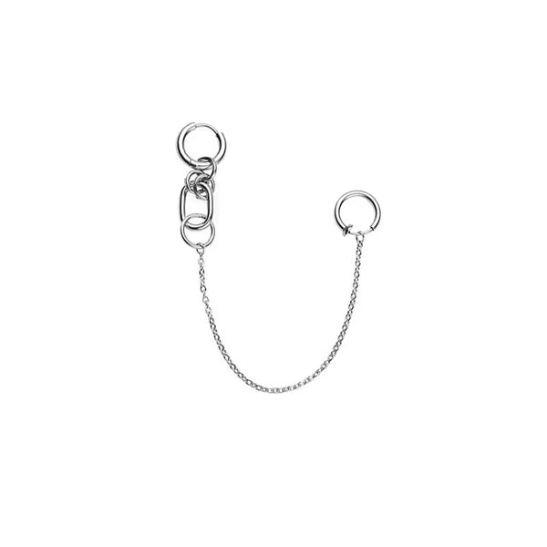2‑in‑1 No Piercing Lip & Ear Cuff — Edgy Faux Lip Ring Clip Earring, Minimalist Grunge Jewelry for Women, Gold/Silver Tone