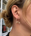New Creative Heart Lock Pendant Zircon Stud Earrings, Minimalist Vintage for Women