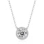 S925 Sterling Silver Rose Gold Bubble Moissanite Pendant Necklace — Dainty Jewelry for Women