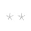 S999 Sterling Silver Starfish Stud Earrings, Unique Screw Back Minimalist Ear Jewelry for Women & Cartilage