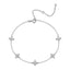 Five-Flower Moissanite Bracelet, 925 Silver Anti-Tarnish – 20 x 2.0mm Stones, Light Luxury for Women