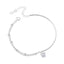 Asymmetric Double Chain Bracelet with Star Zircon, 925 Sterling Silver, Minimalist Niche Design for Women