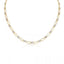 Layering Paperclip Moissanite Necklace for Women, 925 Silver Anti-Tarnish Choker, Fall Winter Trendy