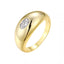 Fashion Gold Plated 925 Sterling Silver Moissanite Ring for Women, Light Luxury Anti-Tarnish Hand Jewelry