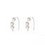 S999 Sterling Silver Ball Drop Earrings, Minimalist Vintage Round Bead Dangle Ear Jewelry for Women