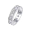 Fashion 925 Sterling Silver Full Pavé Moissanite Ring – Anti-Tarnish Light Luxury Unique Design Cross-Border Bestseller for Women