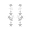 Hypoallergenic Star Tassel Moissanite Dangle Earrings, 925 Sterling Silver Anti-Tarnish Light Luxury for Women