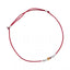 Two-Tone Gold Silver Coin Charm Red Cord Anklet for Women, 925 Sterling Silver, Minimalist Neo-Chinese Design