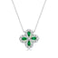 Vibrant Lab-Grown Emerald Pendant Necklace 925 Sterling Silver – Light Luxury Anti-Tarnish Jewelry for Women, Chain Included