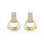 Hypoallergenic Gold Tone Moissanite Stud Earrings for Women, 925 Sterling Silver Anti-Tarnish Light Luxury Trendy