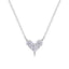 S925 Sterling Silver Moissanite Love in the Moment Pendant Necklace — Dainty Luxury Collarbone Chain for Women, Rose Gold Plated