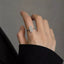 Hypoallergenic 999 Fine Silver Vajra Adjustable Open Ring for Women, Chinese Style Index Finger Unique Gift
