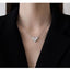 S925 Sterling Silver Moissanite Love in the Moment Pendant Necklace — Dainty Luxury Collarbone Chain for Women, Rose Gold Plated