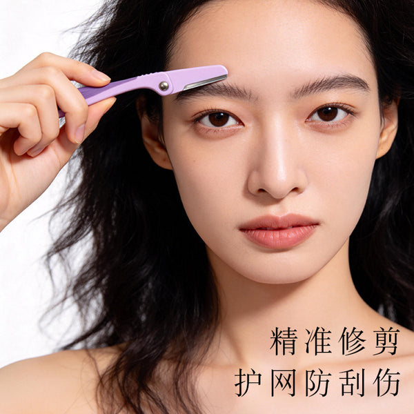 Rhino stainless steel eyebrow razor - portable folding eyebrow shaper for beginners - wholesale beauty tools