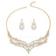 Exaggerated Full Crystal Alloy Jewelry Set European Style Luxury Bridal Wedding Accessories Wholesale