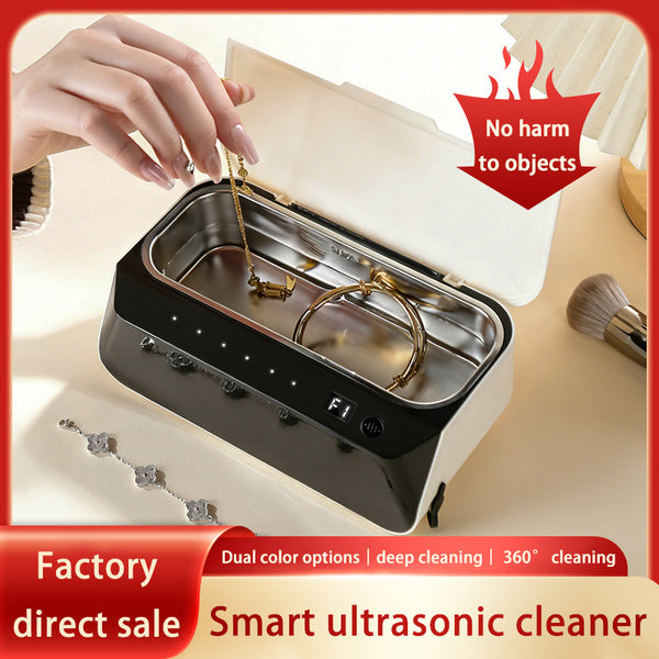 Ultrasonic Cleaner, Portable Automatic Glasses Jewelry Denture Contact Lens Cleaning Machine, Household Multifunctional Ultrasonic Cleaning Tool