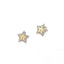 Light Luxury Star Sparkling Stone Stud Earrings, Hypoallergenic Gold Silver Tone Niche Piercing Jewelry for Women